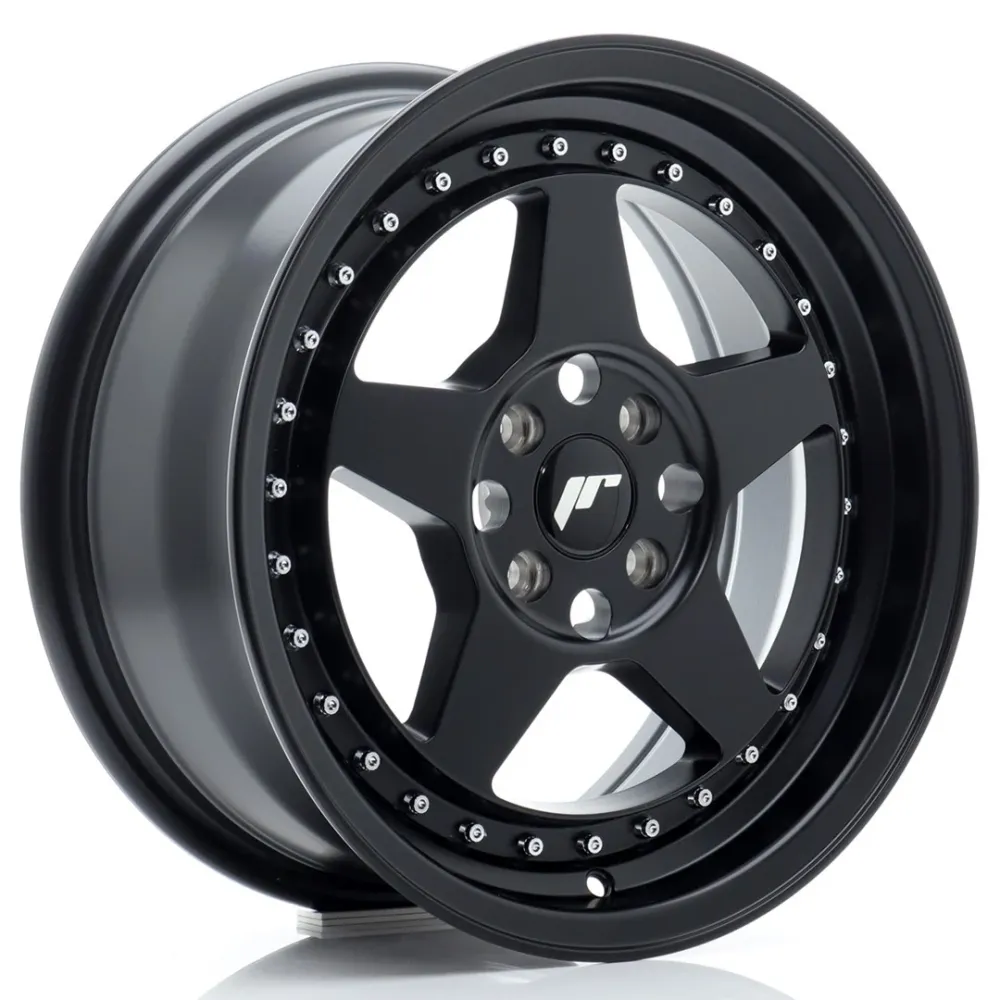 Japan Racing JR-6 16x7" 4x100 ET35, Flat Koolzwart