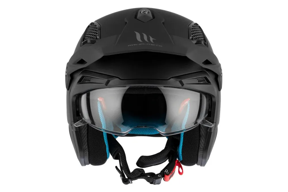 MT District Sv Massief A1 negro mate Casco de moto carretera todoterreno Mate