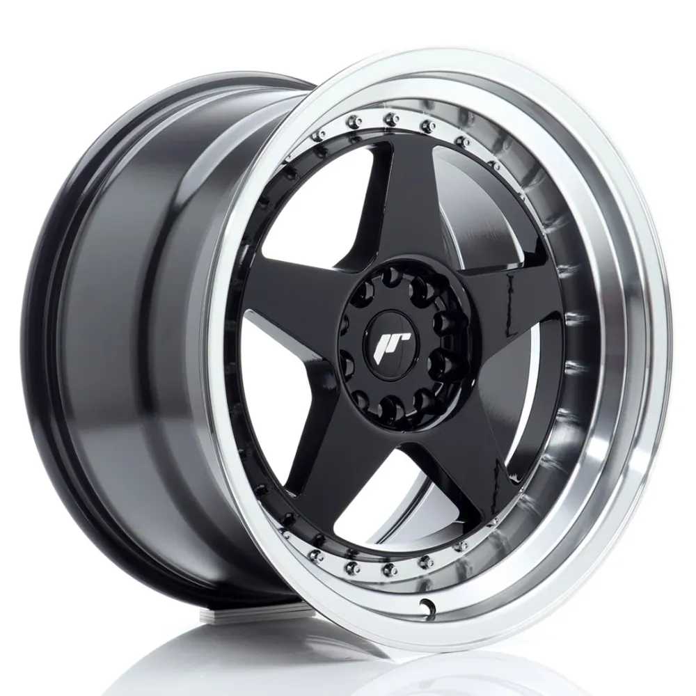 Japan Racing JR-6 18x10.5" 5x114.3/120 ET25, Gloss Ebbenhout, Machined Lip
