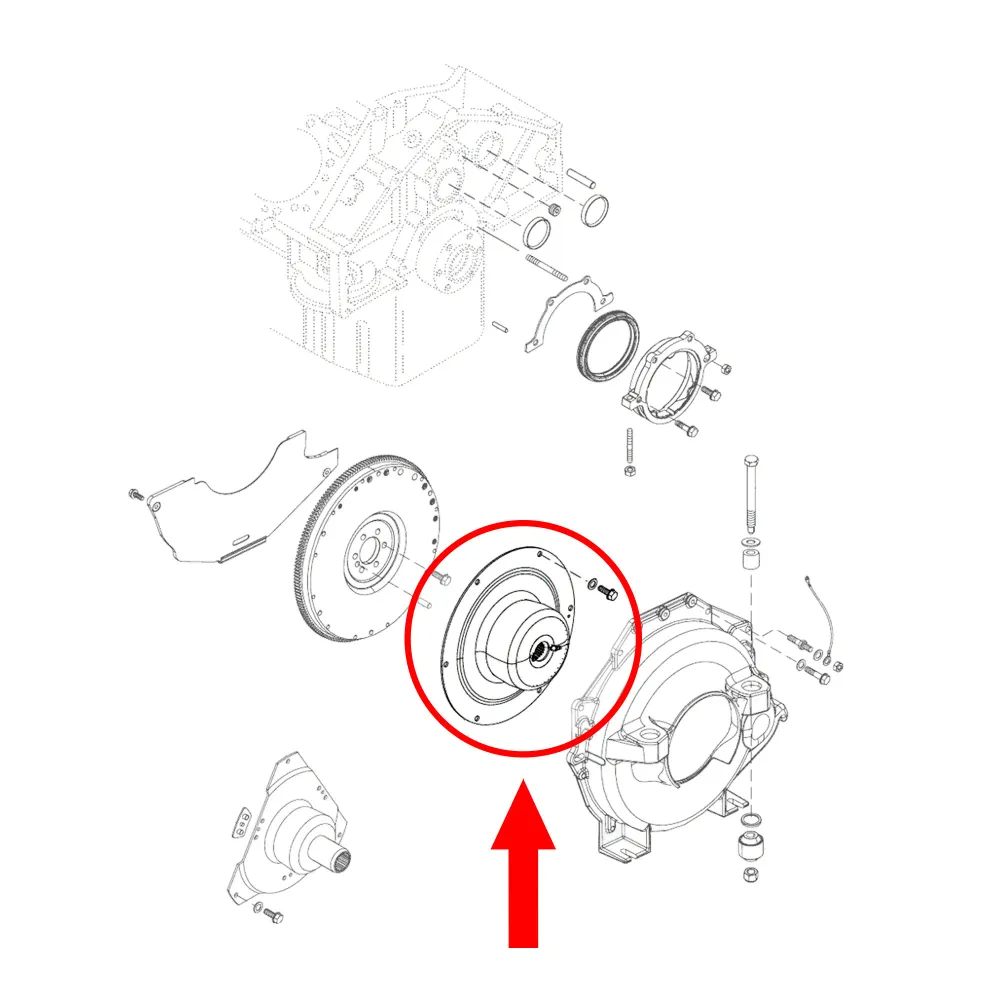Round Engine Flywheel Coupler Assembly MerCruiser Quicksilver Bravo - 861523A9, 9-72503, 18-2412, 8M0098795
