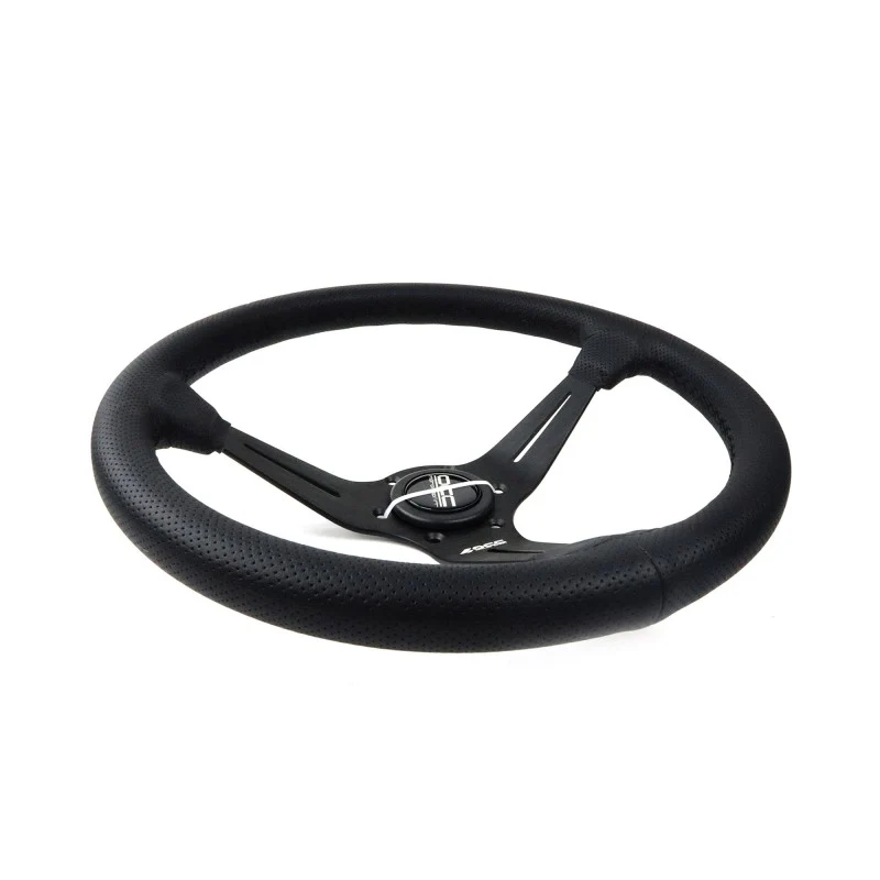 VOLANTE DESPLAZADO MOD. TRADITIONEEL PIEL PERFORADA BRAZOS NEGROS OCC MOTORSPORT