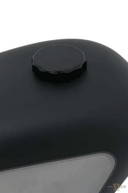Deluxe Scalloped Gas Cap Zwart Harley-Davidson