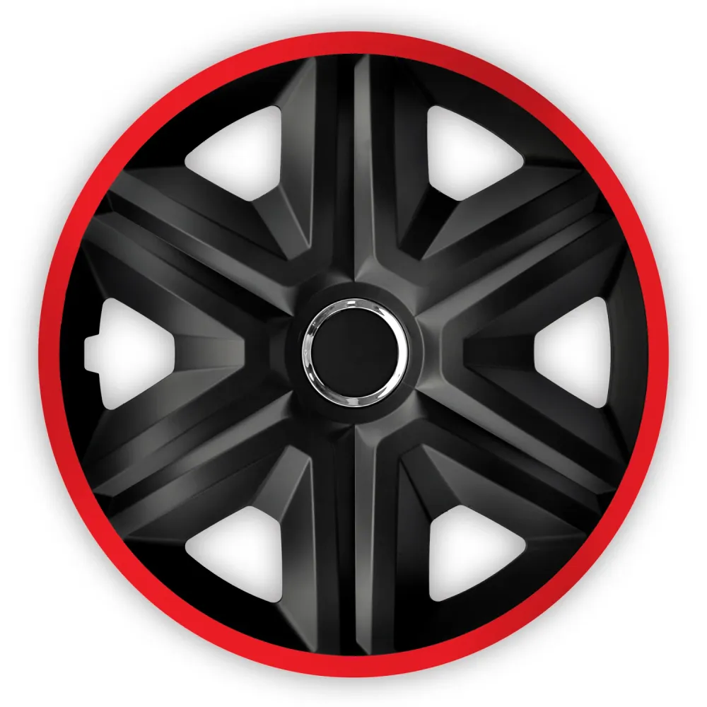 NRM 16 " Universal Wheel Covers Hubcaps Set 4 PCS Red Zwart Shockproof Weer Resistent