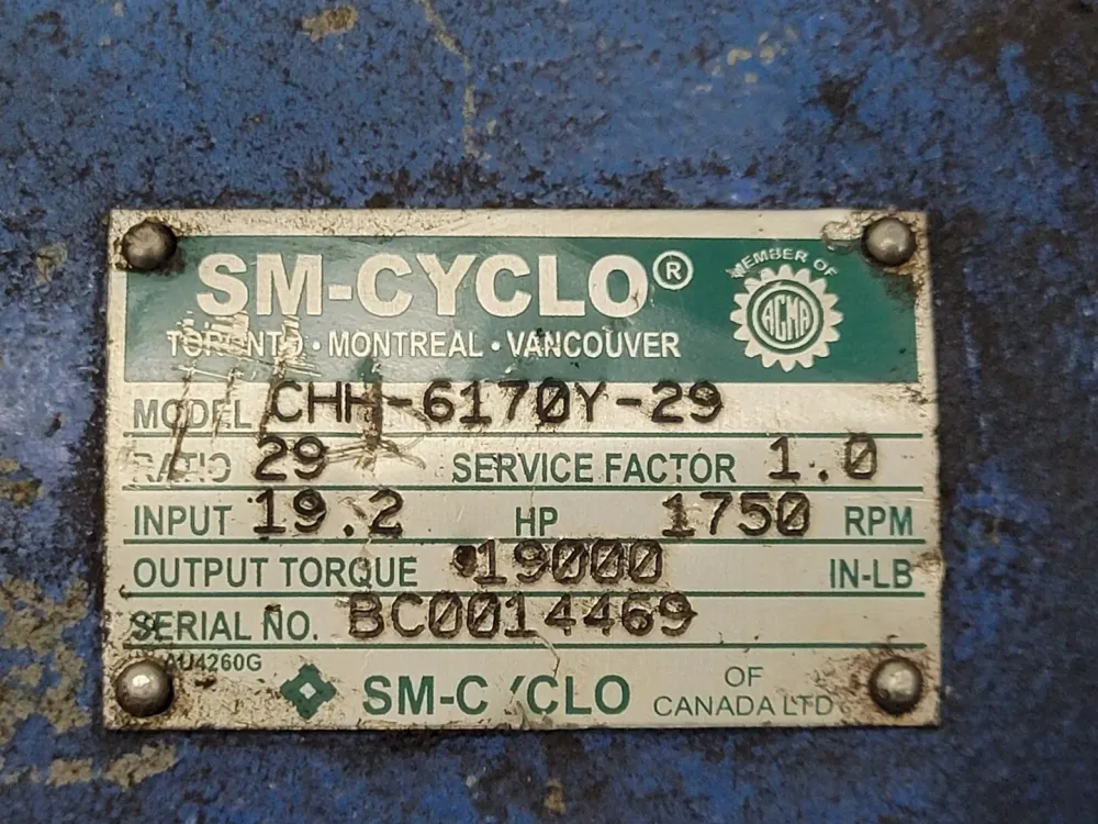 SM-CYCLO Gear Reducer 29/1 Ratio No. CHH-6170Y-29