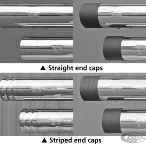Straight ENDCAPS 100mm MUFFLER Chr Harley-Davidson
