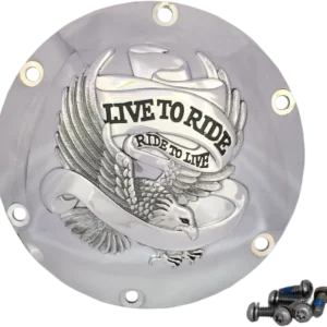 Tapa Embrague Para Harley-Davidson Sportster Live To Ride Derby Cover Chome