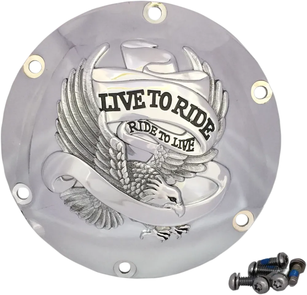 Tapa Embrague Para Harley-Davidson Sportster Live To Ride Derby Cover Chome