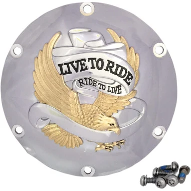 Tapa Embrague Para Harley-Davidson Sportster Live To Ride Derby Cubierta Dorada