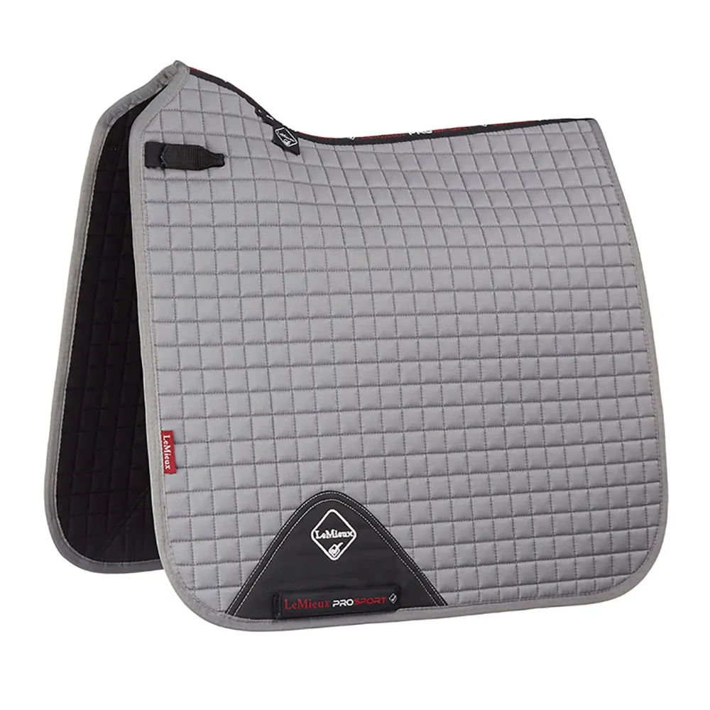 Cotton Square Dressage Saddle Pad Grey P-C