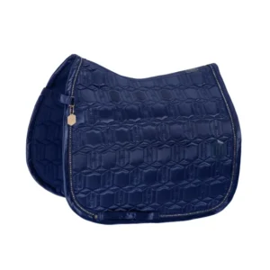 Heritage AW24 Satin Crystal Dressage Saddle Pad True Zeeblauw F