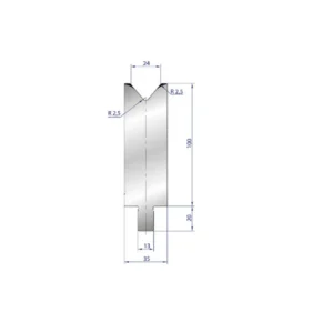 Part No. 3231 @ 550mm 80 Degree Individueel V Die (Segmented)
