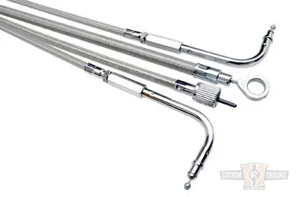 Speedo Cable Stainless Steel, Glashelder Coated Harley-Davidson
