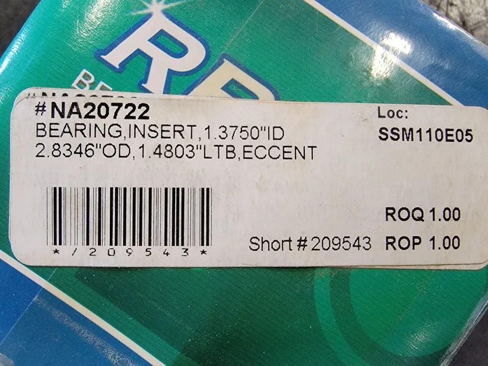 RBL Ball Insert Bearing NA20722