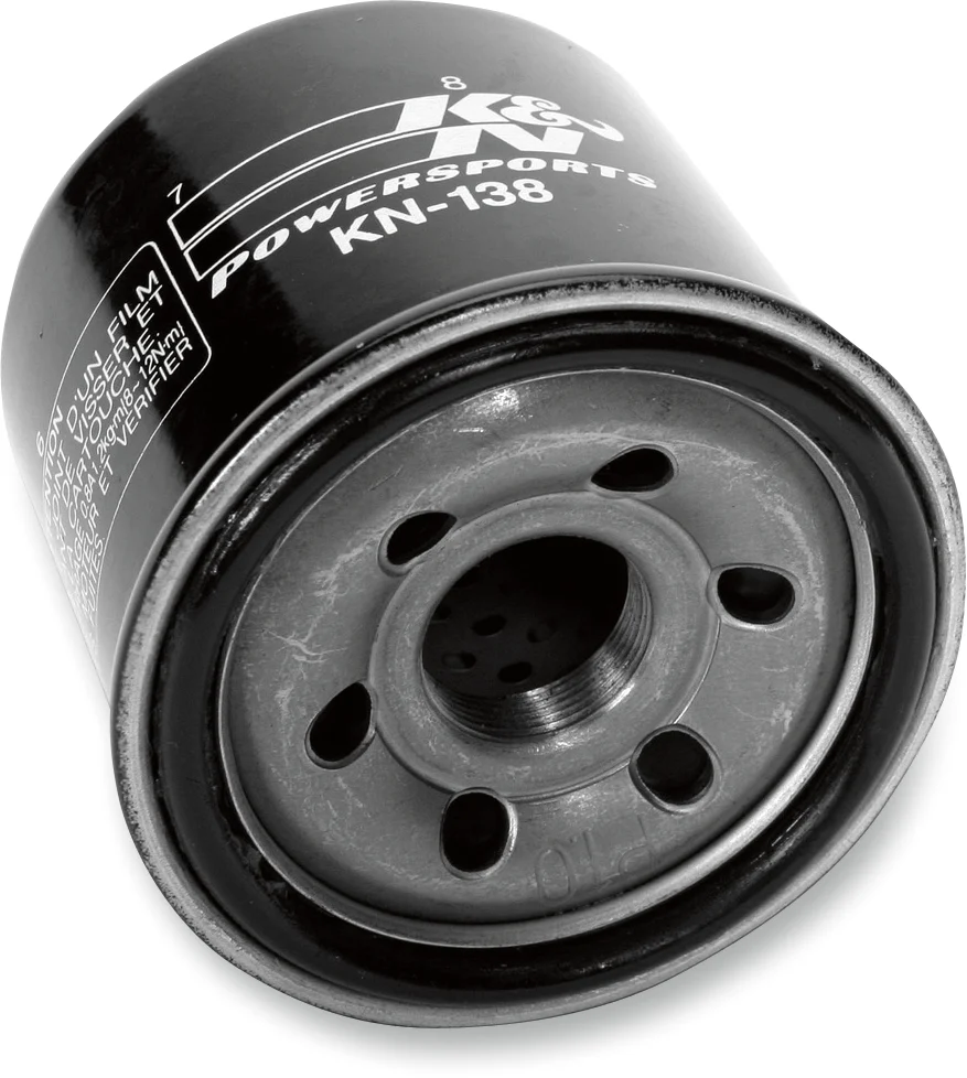Filtro Aceite Para Suzuki Aprilia Kymco Arctic Cat K&N KN-138 Oil filter Koolzwart Gemakkelijk te plaatsen