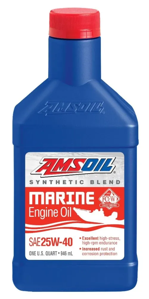 Aceite Motor Nautica Amsoil 25W-40 Sintético 946 mL WCMQT