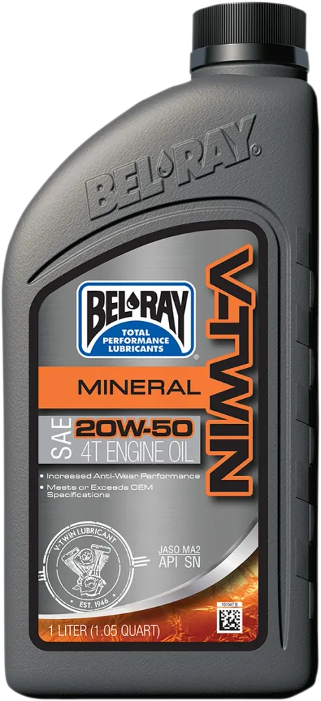 Aceite Motor Para Harley-Davidson 20W-50 Bel-Ray V-Twin Mineral met Garantie