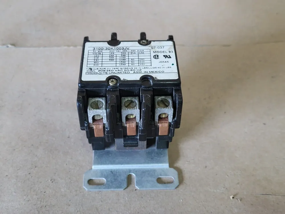 50 Amp, 208/240V Coil, Contactor 3100-30K1003JV