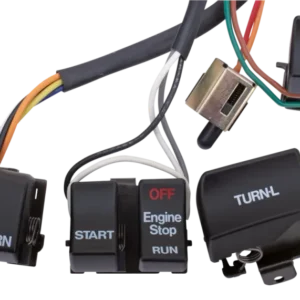 Boost Start Cables completos H/bar con interruptores negros 82-95 para Harley-Davidson