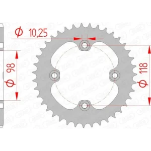 Buiten Corona AFAM acero estándar 92401 - Paso 520