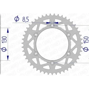 Corona AFAM aluminio 13323 - Paso 520