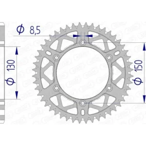 Corona AFAM aluminio ultraligera autolimpiable 13323 - Paso 520