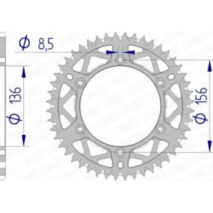 Corona AFAM aluminio ultraligera autolimpiable 15206 - Paso 520