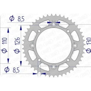 Corona AFAM aluminio ultraligera autolimpiable 17107 - Paso 420