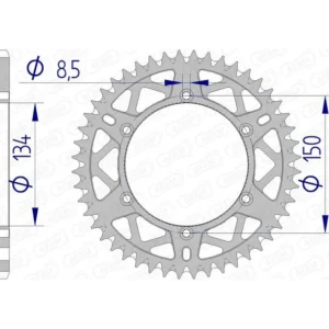 Corona AFAM aluminio ultraligera autolimpiable 17206 - Paso 520 - Dierwerend