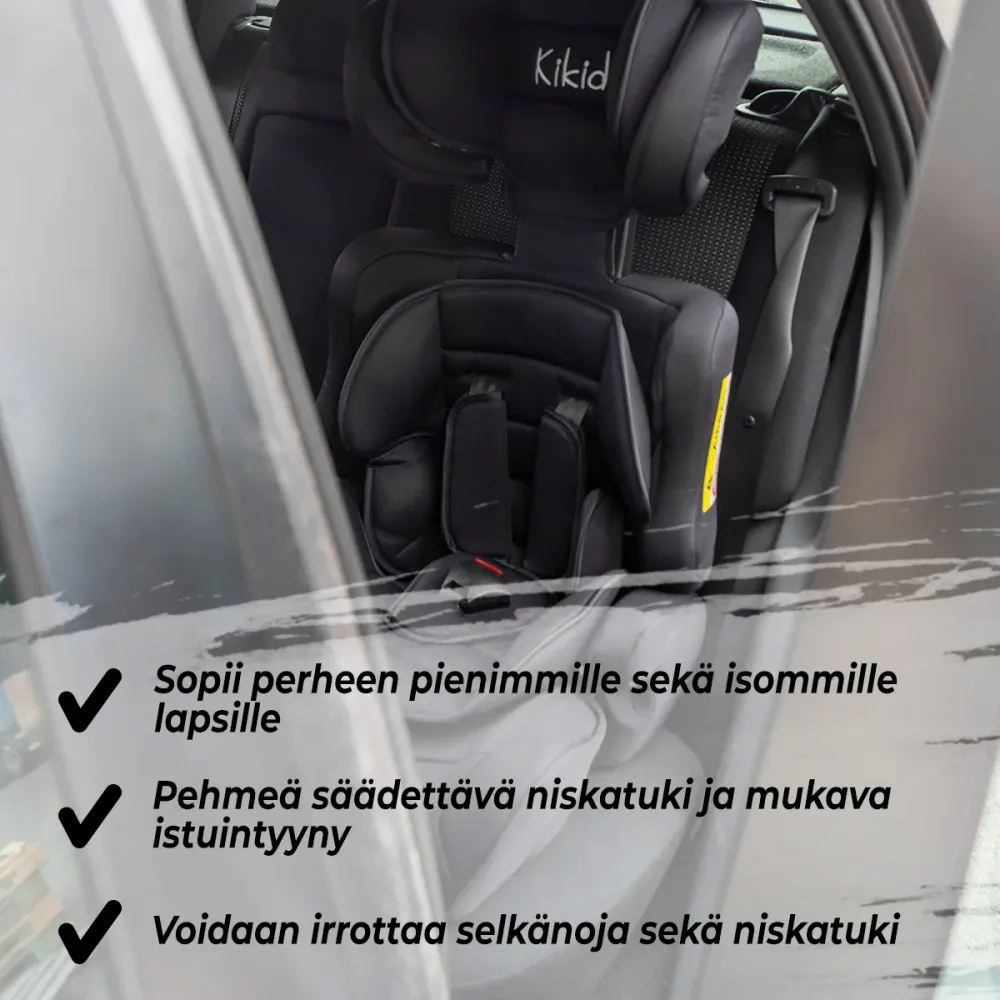 Geurloze Kikid Car Seat Basic Blauw, 9-36 kg