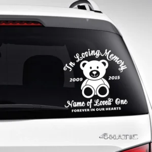 Interieur Bear Loving Memory Car Decal