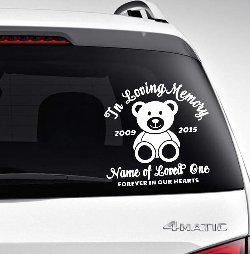 Interieur Bear Loving Memory Car Decal