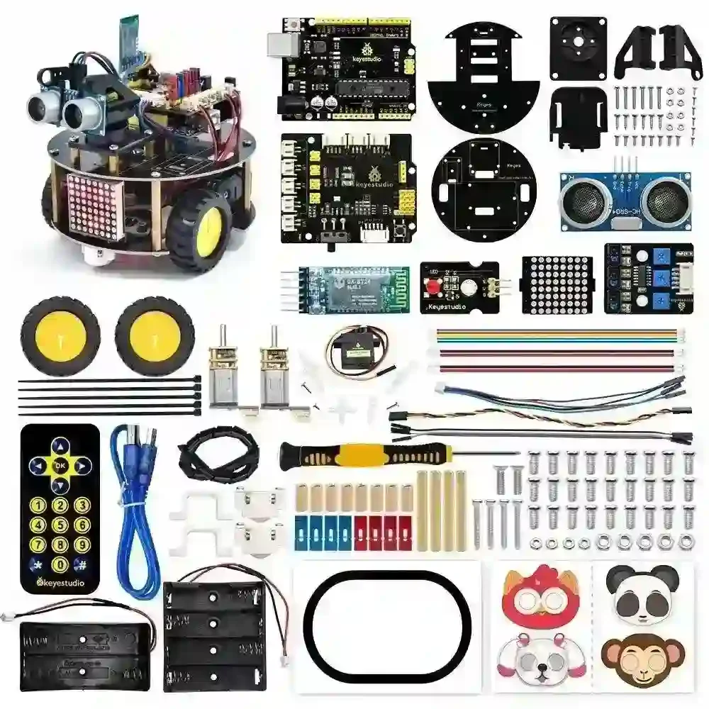 Keyestudio Slim Little Turtle Robot Car V3.0 Arduino STEM Programable Robot Kit