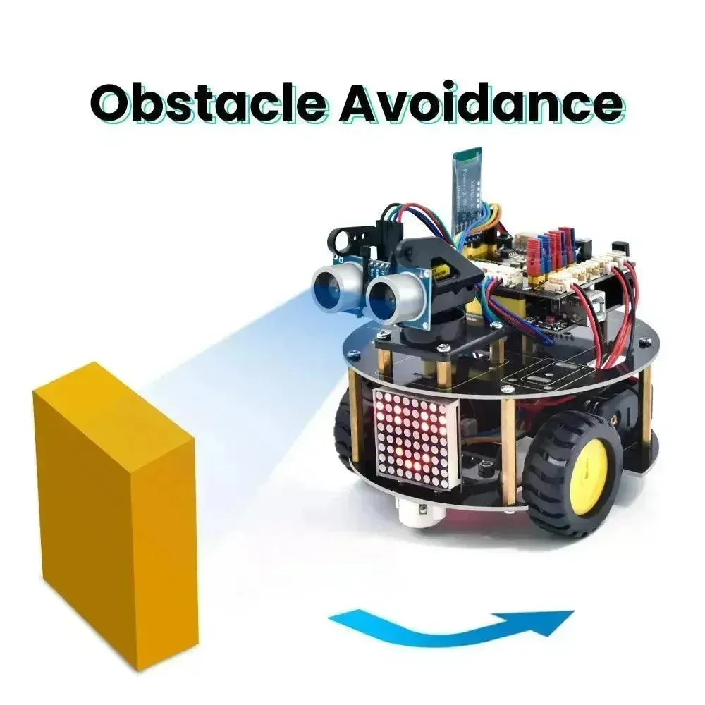 Keyestudio Slim Little Turtle Robot Car V3.0 Arduino STEM Programable Robot Kit