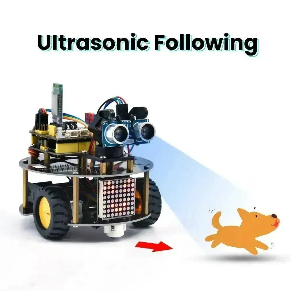 Keyestudio Slim Little Turtle Robot Car V3.0 Arduino STEM Programable Robot Kit