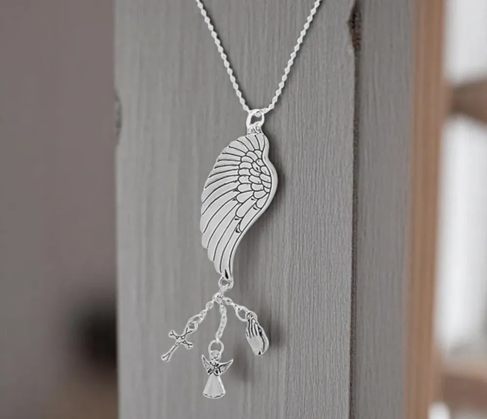 Motorruimte Kwikzilver Angel Wings Memorial Car Charm