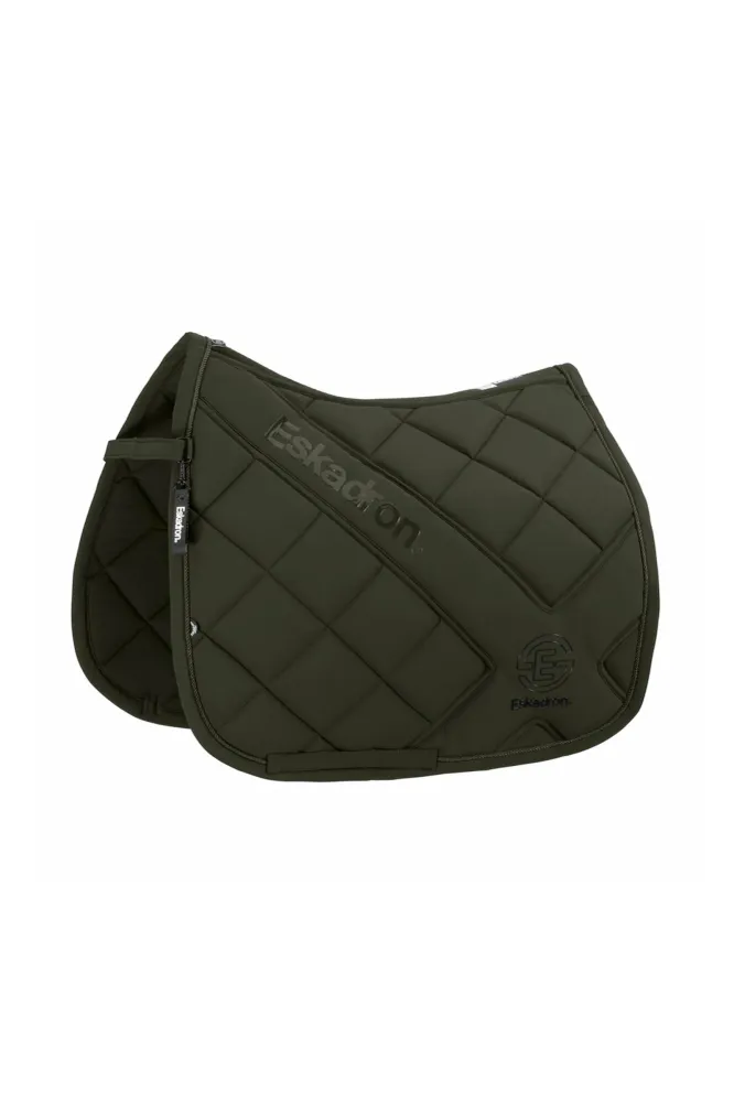Dynamics AW25 Softshell Bicross Dressage Saddle Pad Olive P