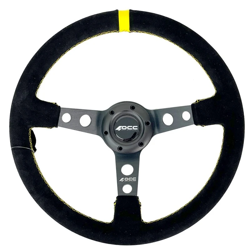 OEM Kwaliteit VOLANTE SEMIDESPLAZADO + PIÑ / CONO VOLANTE MOD. TRACK PIEL VUELTA BRAZOS NEGROS OCC MOTORSPORT