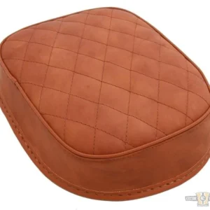 Diamond Suction Cup Pillion Pad Brown Leder Harley-Davidson