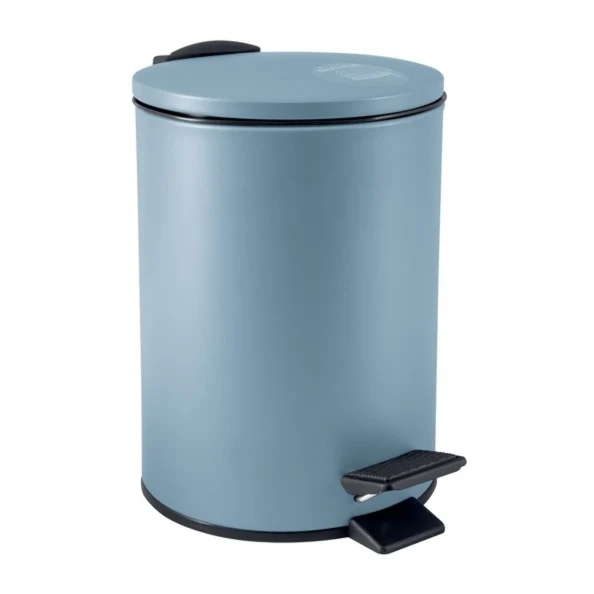 Pedal bin steel model Adelar capacity 5 liters effen blue color