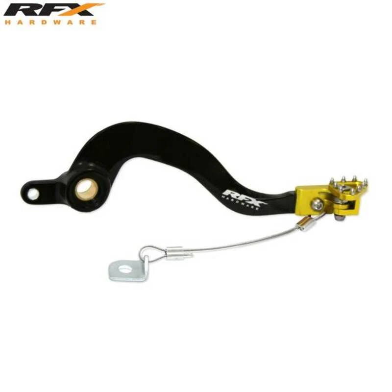 Pedal de freno trasero RFX Pro ST (negro/amarillo) - Suzuki RM250 Heavy Duty