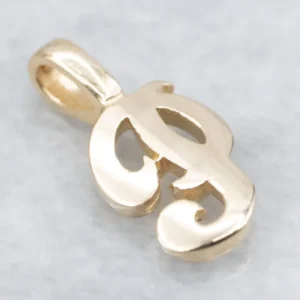 Goud Cursive Letter "P" Initial Pendant voor Garagegebruik