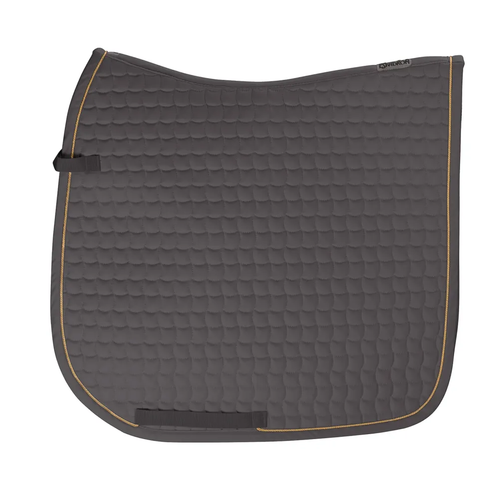 Katoenmix Gold Dressage Saddle Pad Anthracite P