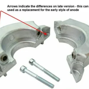 Volvo Penta 130 & 150 Saildrive Anode - equivalent to 22651247 met 12-delige Bitset