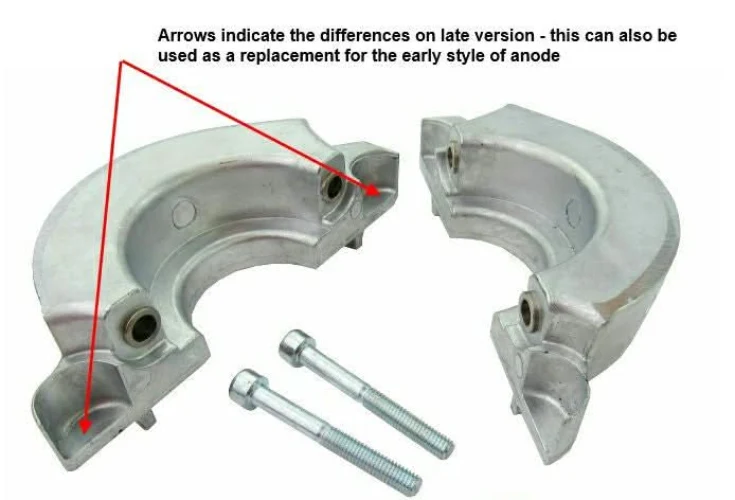 Volvo Penta 130 & 150 Saildrive Anode - equivalent to 22651247 met 12-delige Bitset