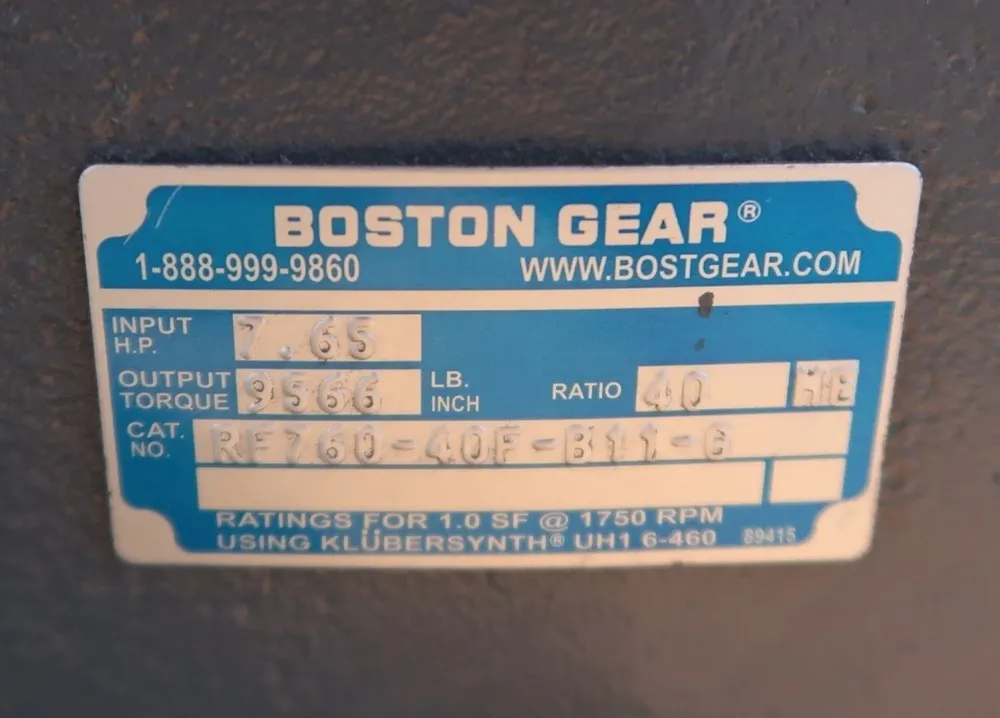 40:1 Ratio, 7.6 hp Gear Reducer RF760-40F-B11-G