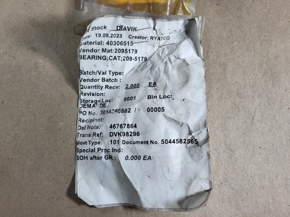 Bearing Assembly (Control Adjuster) 209-5179