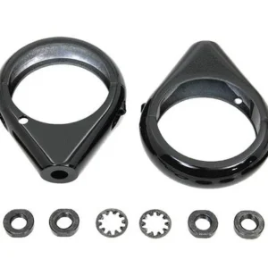 Black Radial Clamp Set , Models 49mm Fork Harley-Davidson