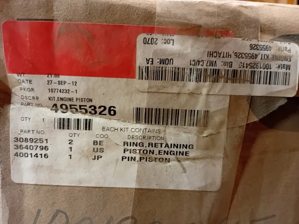 Engine Piston Kit 4955326 (3640796, 3089251, 4001416)