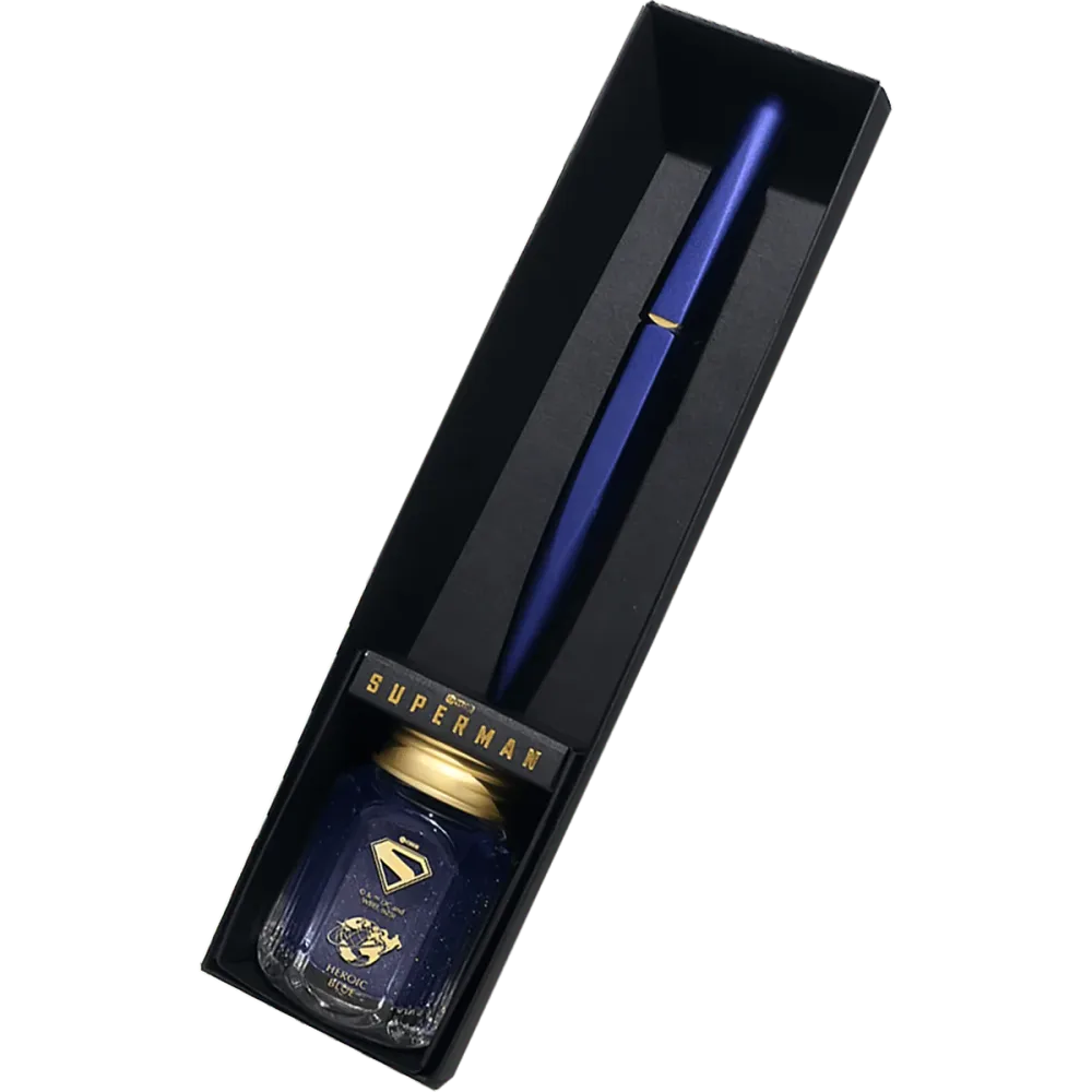 Ferris Wheel Press x Superman Marquise Gift Set - View from Above ( Fountain Pen and Ink Bottle)