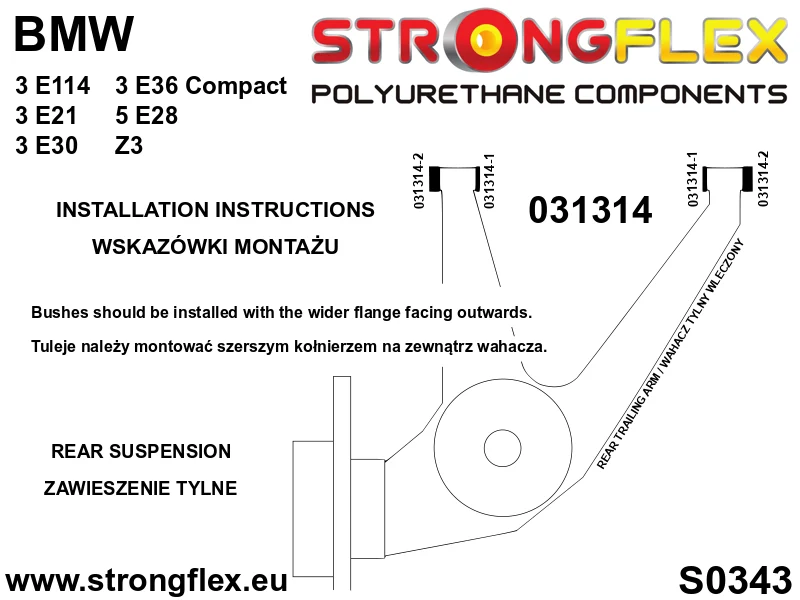 Full suspension bush kit SPORT - BMW > Serie 3 > II E30